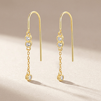 Boucles d'oreilles - Dorées à l'Or jaune fin, Oxyde de zirconium - Maison Di Giorgio