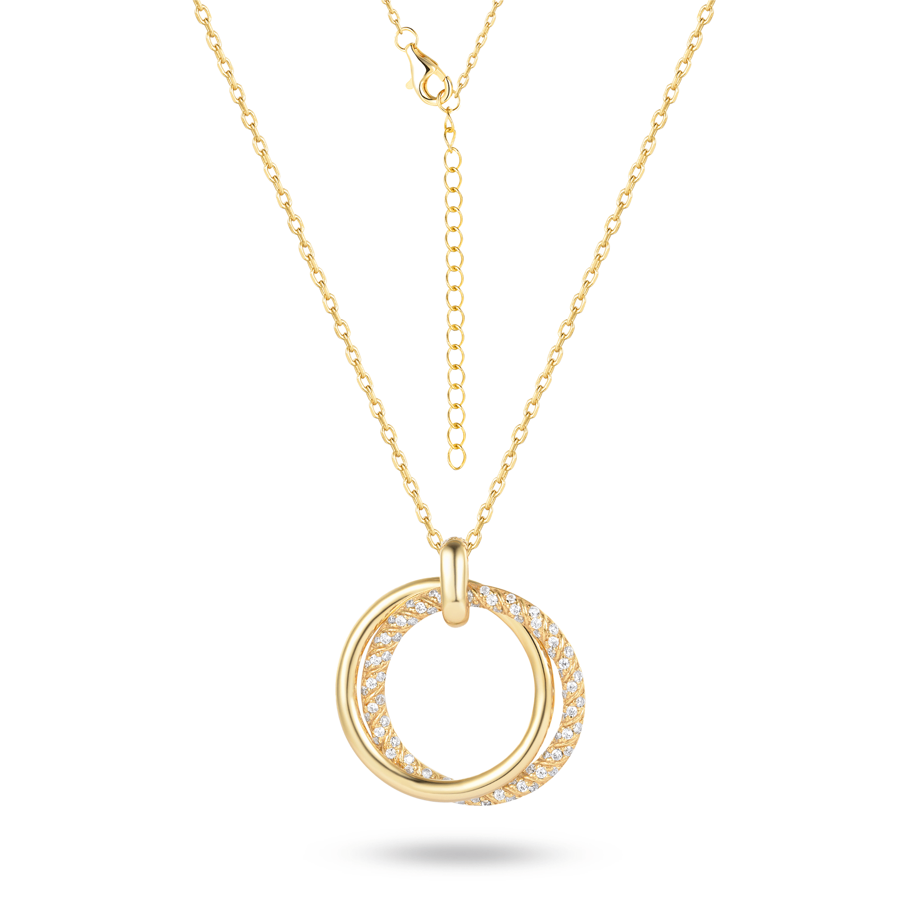 Collier - Doré à l'Or jaune fin, Oxyde de zirconium - Maison Di Giorgio