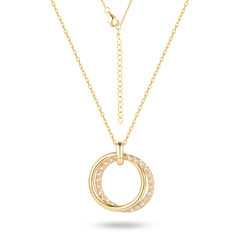 Collier - Doré à l'Or jaune fin, Oxyde de zirconium - Maison Di Giorgio