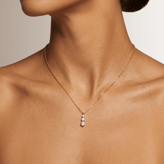 Collier - Doré à l'Or jaune fin, Oxyde de zirconium - Maison Di Giorgio