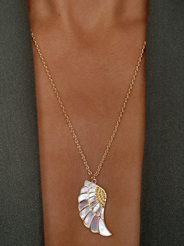 Collier doré Or jaune 18k assemblé de Nacre blanche - Maison Di Giorgio