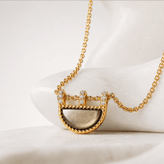 Collier - Doré Or jaune 18k et Argenté, Quartz, Oxyde de zirconium - Maison Di Giorgio