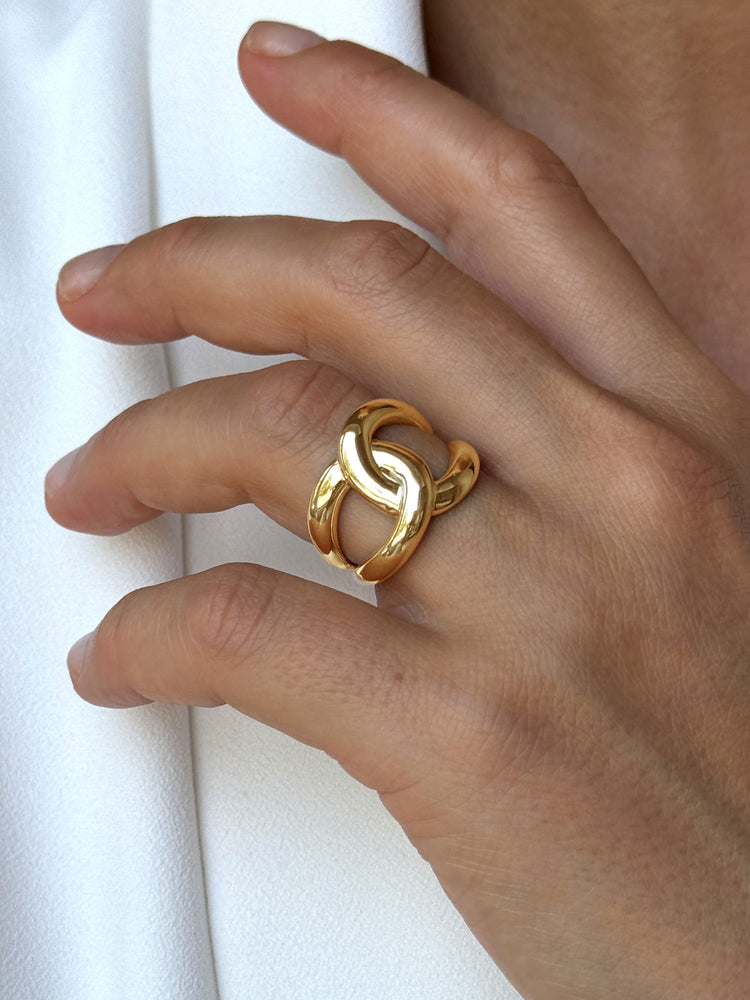 Bague dorée Or jaune 18k - Maison Di Giorgio