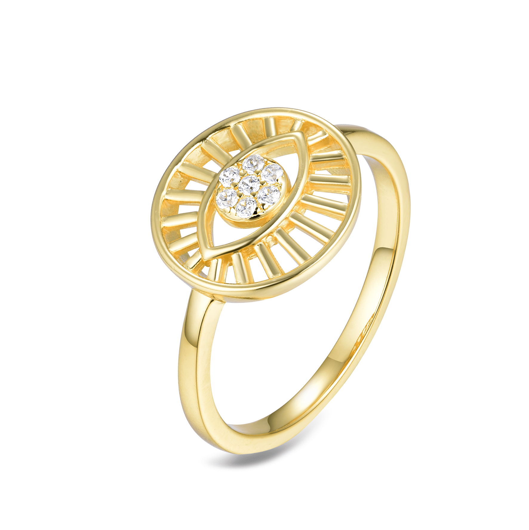 Bague - Dorée à l'Or jaune fin, Oxyde de zirconium - Maison Di Giorgio