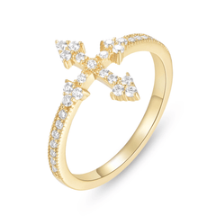 Bague - Dorée à l'Or jaune fin, Oxyde de zirconium - Maison Di Giorgio