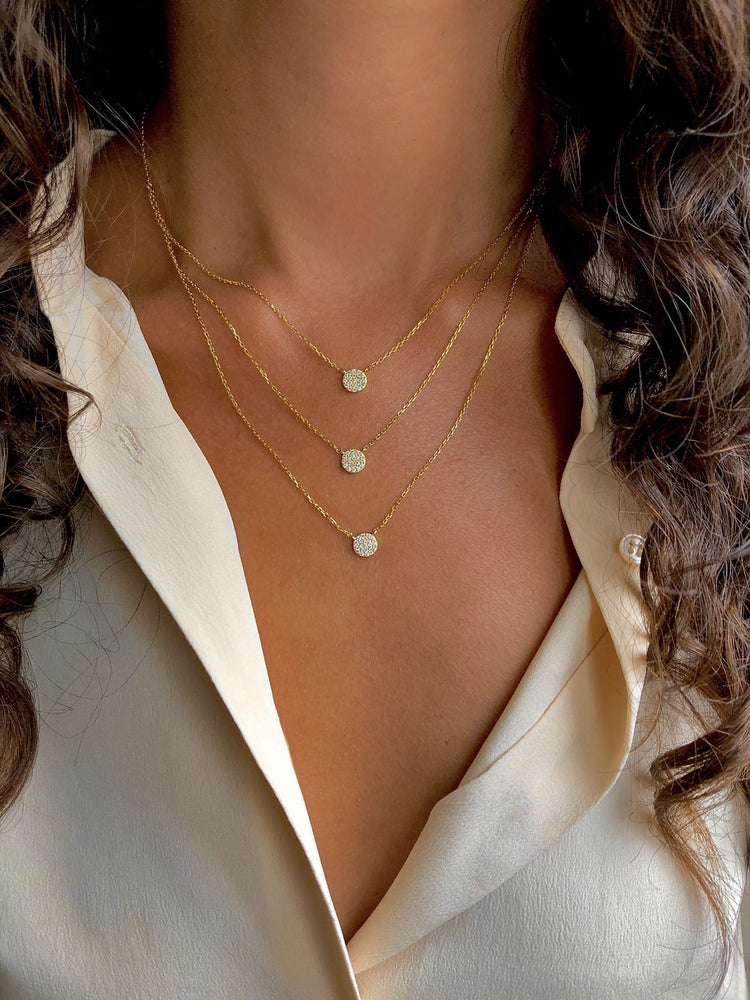 Collier doré Or jaune 18k assemblé d'oxyde de zirconium - Maison Di Giorgio