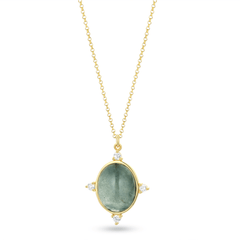 Collier doré Or jaune 18k assemblé de Labradorite - Maison Di Giorgio