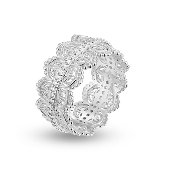 Bague plaquée Argent assemblée d'oxyde de zirconium - Maison Di Giorgio