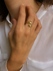 Bague plaquée Or jaune 18k