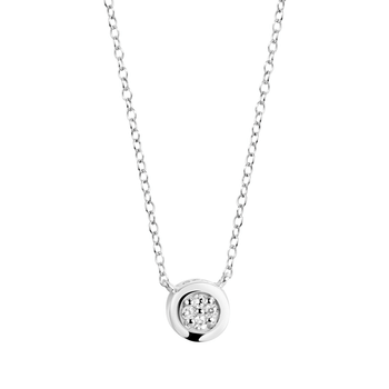 Collier en Argent 925 plaqué Rhodium assemblé de Diamant HSI - Maison Di Giorgio