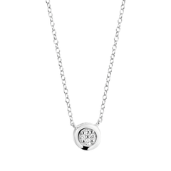 Collier en Argent 925 plaqué de Rhodium assemblé de Diamant HSI