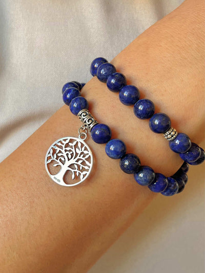 Bracelet Et Bague En Argent 925 Avec Lapis Lazuli - Ancien - Poinçon D'orfèvre