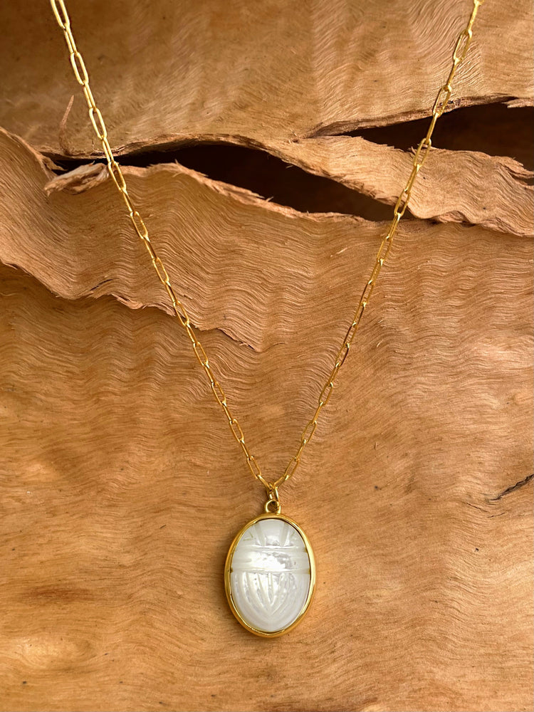 Collier doré Or jaune 18k assemblé de nacre - Maison Di Giorgio