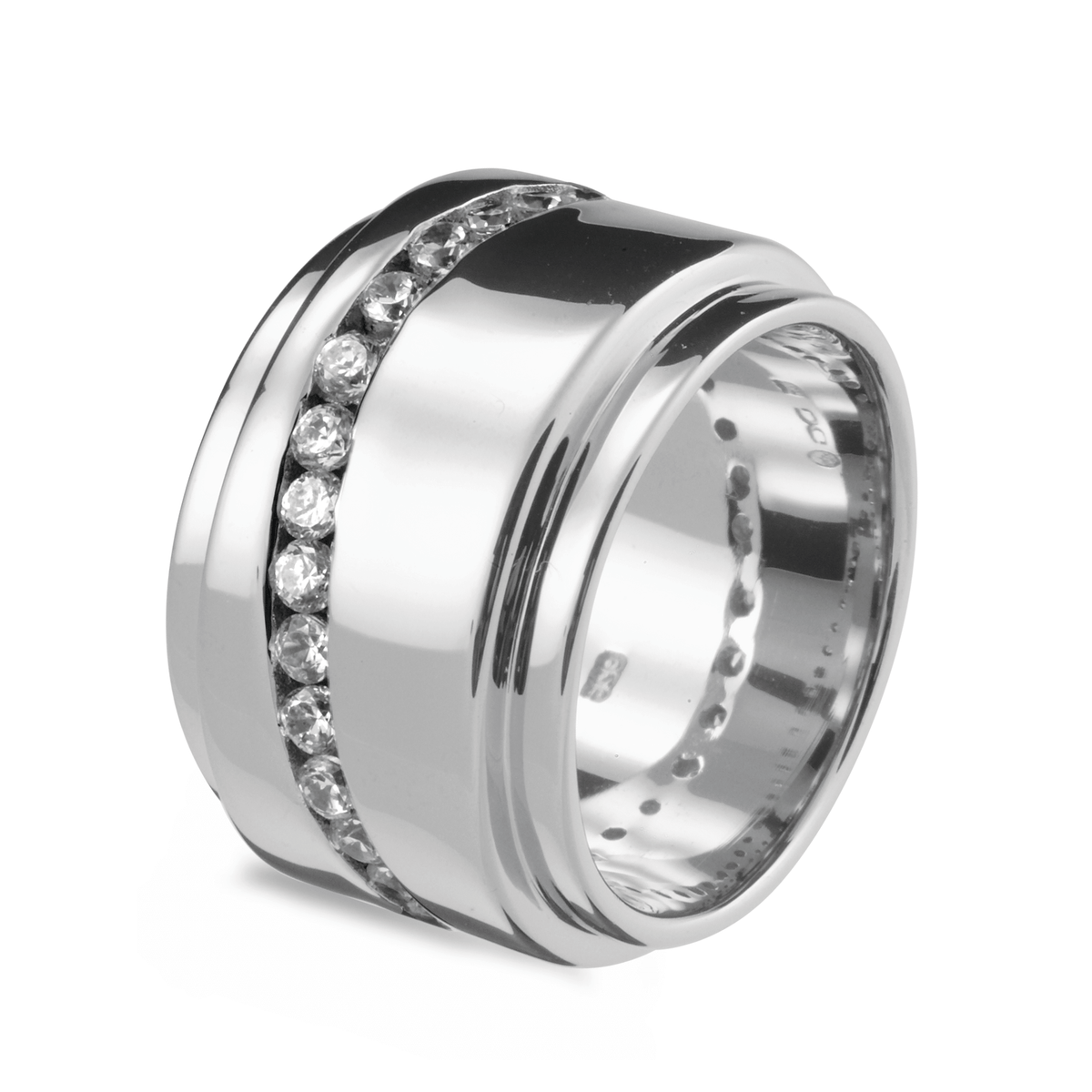Bague en Argent 925 plaqué Rhodium assemblée d'oxyde de zirconium - Maison Di Giorgio