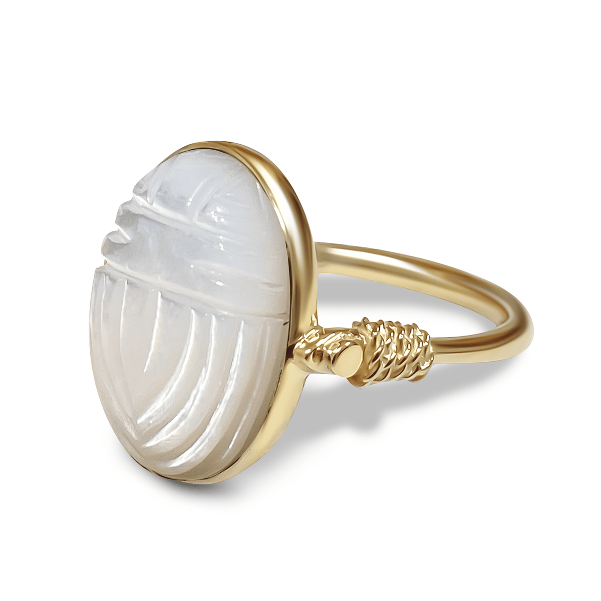 Bague dorée Or jaune 18k assemblée de Nacre - Maison Di Giorgio
