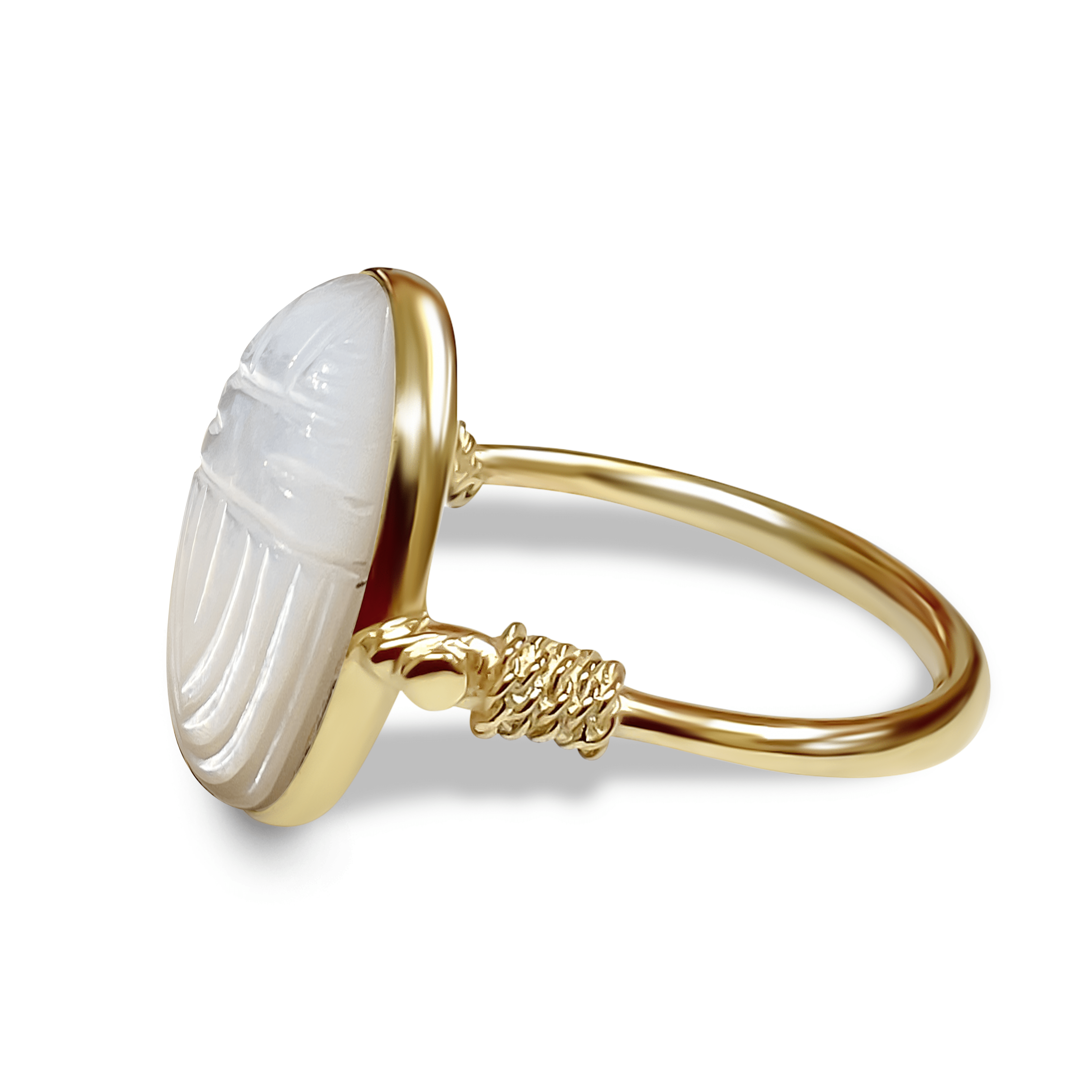 Bague dorée Or jaune 18k assemblée de Nacre - Maison Di Giorgio