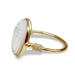 Bague dorée Or jaune 18k assemblée de Nacre - Maison Di Giorgio