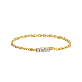 Bague - Argent 925 doré Or jaune 18k, Diamant HSI - Maison Di Giorgio