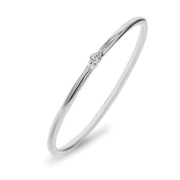 Bague en Argent 925 plaqué Rhodium assemblée de Diamant GHS - I - Maison Di Giorgio