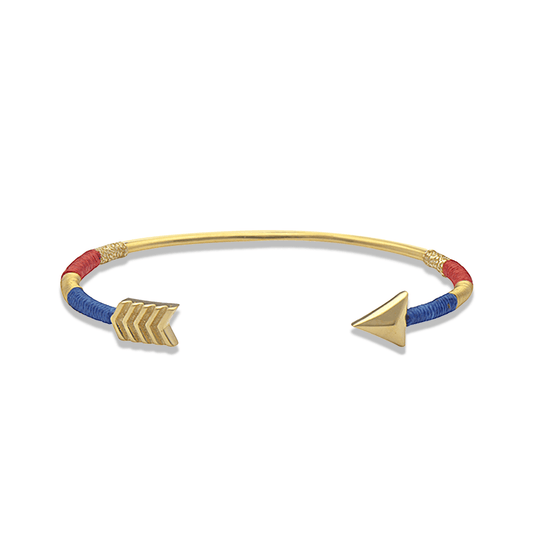 Jonc doré Or jaune 18k tissé de fil - Maison Di Giorgio