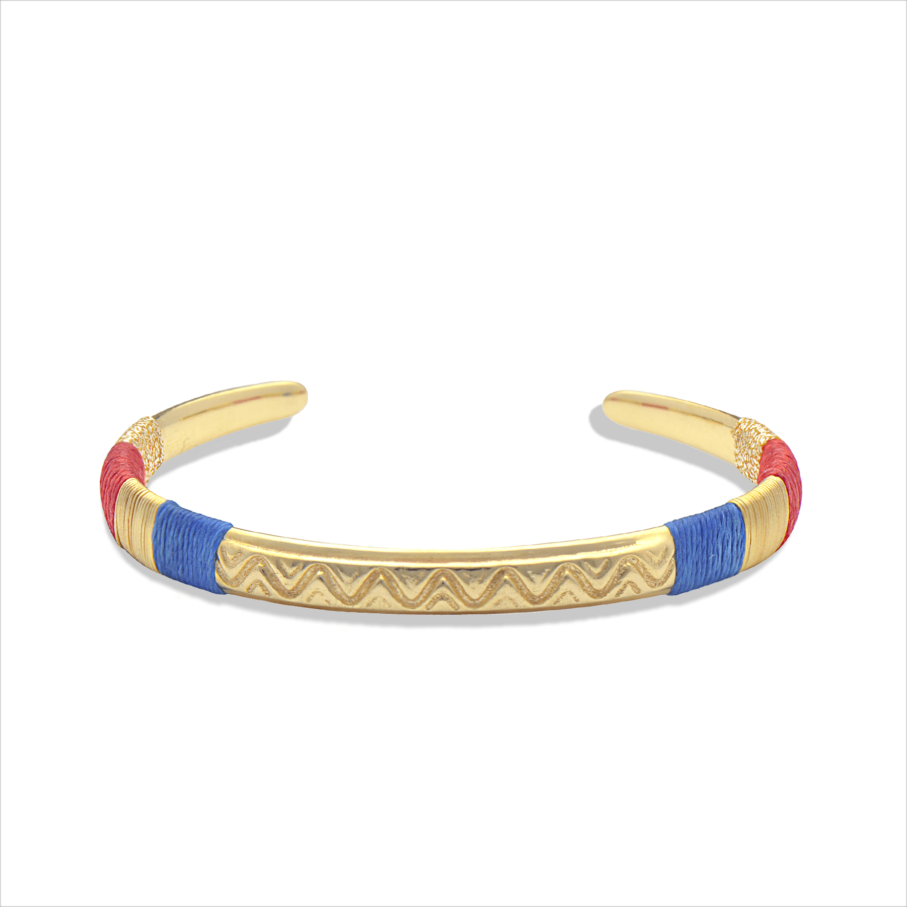 Jonc doré Or jaune 18k tissé de fil - Maison Di Giorgio