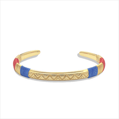 Jonc doré Or jaune 18k tissé de fil - Maison Di Giorgio